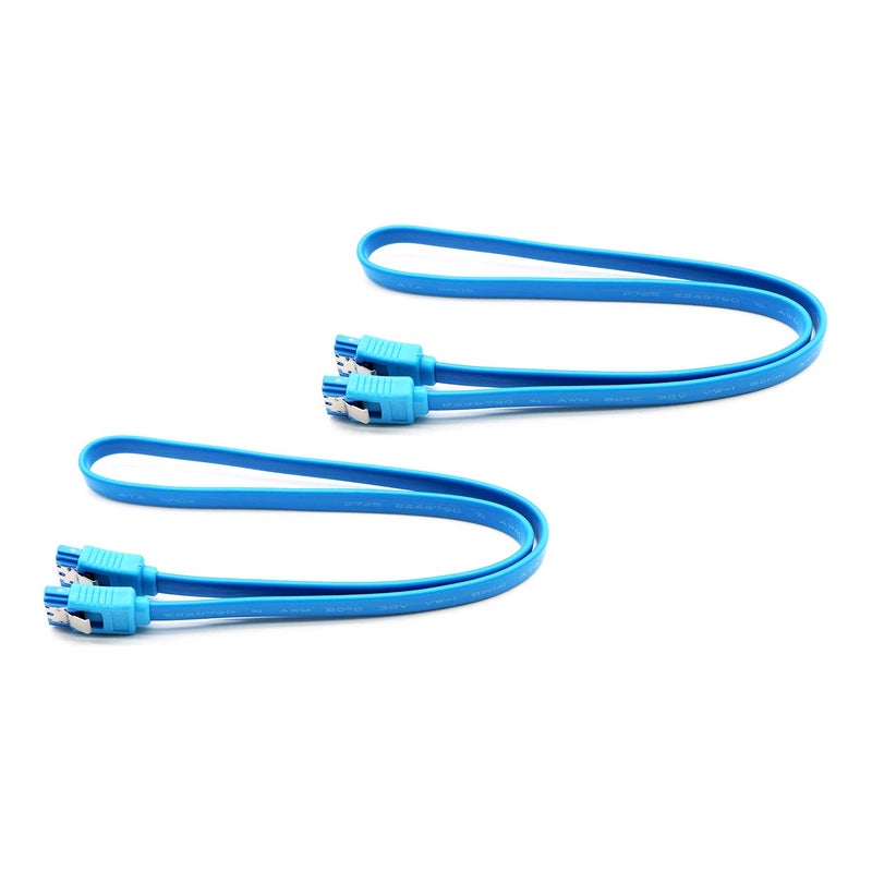 SAISN HDD SSD Mounting Bracket 2.5 to 3.5 Adapter Hard Drive Holder (Single Drive, 2 Pack + Blue SATA III Cables) - Image 2